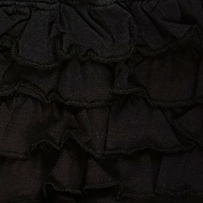 Mini girls black ruffle leggings